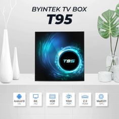 Byintek T95 medijski predvajalnik, 4K UHD, Android 10, WiFi, 4GB, 32GB, Google, Netflix, Youtube - odprta embalaža
