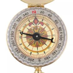 Northix Vintage kompas iz medenine 