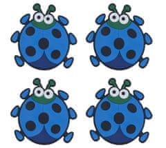 Set podstavkov 4 kosi - 10x10 cm - 4 kosi - Ladybug blue