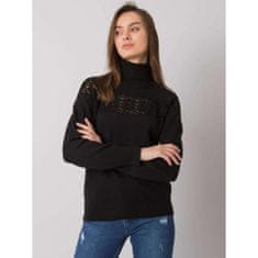 RUE PARIS Ženski pulover z rolojem Requena RUE PARIS black ASM-SW-7406.97P_380009 Univerzalni