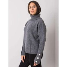 RUE PARIS Ženski pulover z rolojem Emrie RUE PARIS temno siv LC-SW-15-2.01_380848 Univerzalni