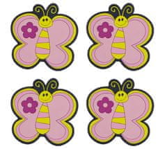 Podstavek za 4 - 10x10 cm - 4 kosi - Butterfly pink