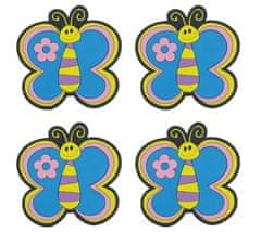 Set podstavkov 4 kosi - 10x10 cm - 4 kosi - Butterfly blue