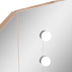shumee Kotna mizica za ličenje z LED lučkami hrast 111x54x141,5 cm