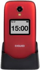 Evolveo Easyphone FP EP-770 mobilni telefon za starejše, 4G, rdeč