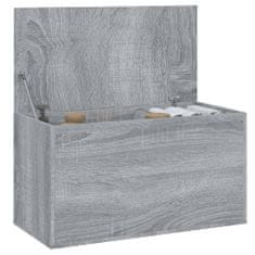 shumee Prtljažnik, Sonoma hrast siva 84x42x46 cm, material na osnovi lesa