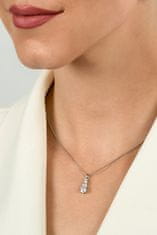 Brilio Silver Eleganten komplet srebrnega nakita s cirkoni SET221W (uhani, obesek)
