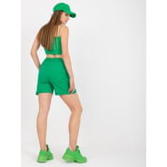 BASIC FEEL GOOD Ženske kratke hlače z visokim pasom HADASSA zelena RV-SN-7984.60_388000 L