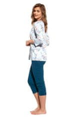 Cornette Ženska pižama 447/229 Dahlia, svetlo modra, L