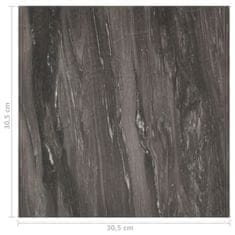 shumee Samolepilne talne plošče 55 kosov PVC 5,11 m2 temno sive