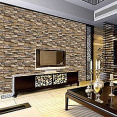Netscroll 3D samolepilne stenske nalepke z videzom naravne opeke, vodoodporne stenske tapete, enostavna namestitev in odstranitev, idealno za dnevne sobe, kuhinje, predsobe, spalnice, 300*45m, WallCover