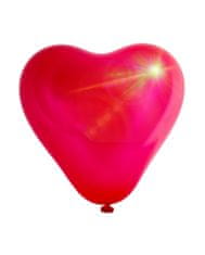 Aga4Kids Lateks balon srce z LED rdeča 25 cm