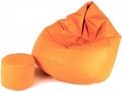 Aga Kavč vreča XXXL + naslon za noge Svetlo oranžna