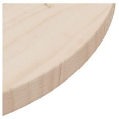 Greatstore Mizna plošča Ø80x2,5 cm trdna borovina