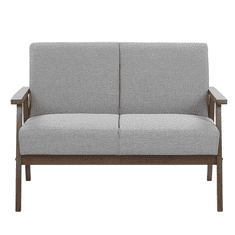Beliani 2-sedežni kavč sive barve ASNES