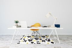Decormat Podloga za pisalni stol Graffiti black and yellow 100x70 cm 