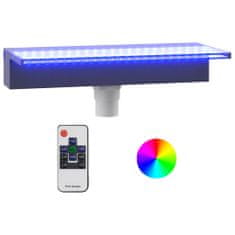 Greatstore Vodni slap z RGB LED osvetlitvijo, akril, 45 cm