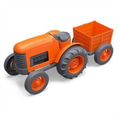 Green Toys Zelene igrače Traktor s traktorjem oranžne barve