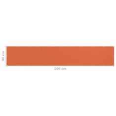 Greatstore Balkonsko platno oranžno 90x500 cm HDPE