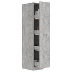 shumee Lekarniška omara betonsko siva 30x42,5x150 cm iverna plošča
