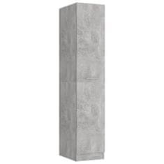 shumee Lekarniška omara betonsko siva 30x42,5x150 cm iverna plošča