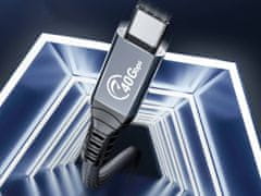 Orico TBZ4 kabel, USB-C v USB-C, Thunderbolt 4, 40Gb/s, 100W PD, 8K 60Hz, 2m, črn (TBZ4-20-GY-BP)