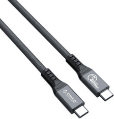 Orico TBZ4 kabel, USB-C v USB-C, Thunderbolt 4, 40Gb/s, 100W PD, 8K 60Hz, 0,8m, črn (TBZ4-08-GY-BP)