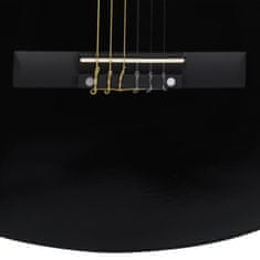 Greatstore Klasična kitara za začetnike in otroke s torbo črna 1/2 34"