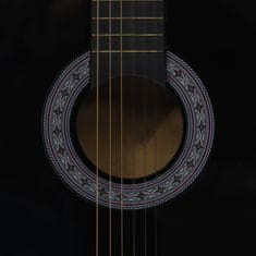 Greatstore Klasična kitara za začetnike 8-delni komplet črna 3/4 36"