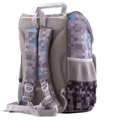 Pixie Crew Minecraft šolska torba, sivo-modra