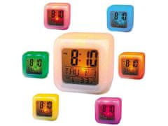 Volino LCD ura z budilko, koledarjem in termometrom Color RGB