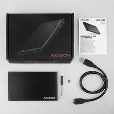 AXAGON AXAGONov zunanji 2,5-palčni diskovni prostor / EE25-XA6 / USB-A / USB 3.2 Gen 1 / SATA 6G / aluminijasto ohišje / 0,6 m