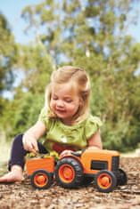Green Toys Zelene igrače Traktor s traktorjem oranžne barve