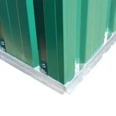 Vidaxl Vrtna skladiščna lopa zelena kovinska 204x132x186 cm