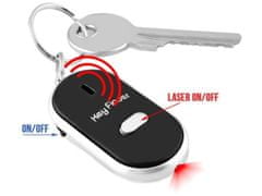 LED obesek za ključe iskalec ključev – reagira na žvižg