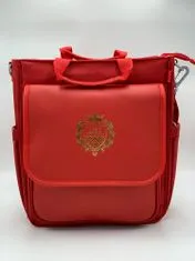 Klarion Rdeča elegantna retro šolska torba z britanskim motivom Lily