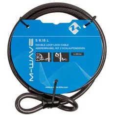 M-Wave Zaklepni kabel 8x1800mm podaljšek črn