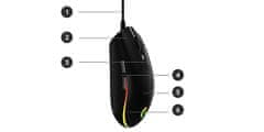 Logitech G102 LightSync gaming miška, črna