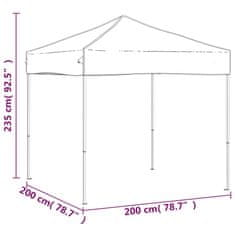 shumee Zložljivi šotor za zabavo, krem, 2x2 m