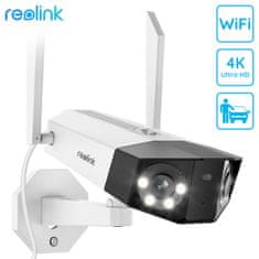 Reolink Duo 2 WiFi kamera , 4K UHD, 180°, bela