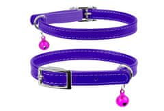 WAUDOG Usnjena ovratnica za mačko vijolična, vijolična 17-20 cm, širina: 9 mm