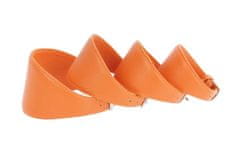 WAUDOG oranžna usnjena ovratnica za hrte in whippete Obseg vratu: 34-40 cm, širina: 8 cm