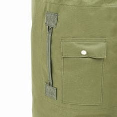 shumee Potovalna torba vojaški stil 85 L olivno zelena