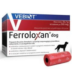 VEBIOT Vitamini, dodatki za pse Ferroloxan dog 60 tablet + vrečke za iztrebke