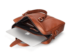 Solier usnjena torba za prenosni računalnik Mac Carrier vintage brown