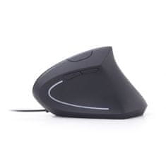 Gembird MUS-ERGO-01, ergonomska miška, črna, USB