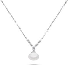 Brilio Silver Čudovita srebrna ogrlica s pravim biserom NCL81W