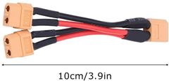 YUNIQUE GREEN-CLEAN XT60 Priključni kabel Adapter za priključek za priključek za vzporedno baterijo 14Awg kabel za Rc Lipo (1 ženska do 2 samca), 1 kos