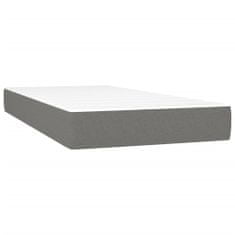 Greatstore Box spring postelja z vzmetnico temno siva 80x200 cm blago