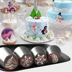 Netscroll Set za dekoracijo sladic in tort, ChristmasNozzles